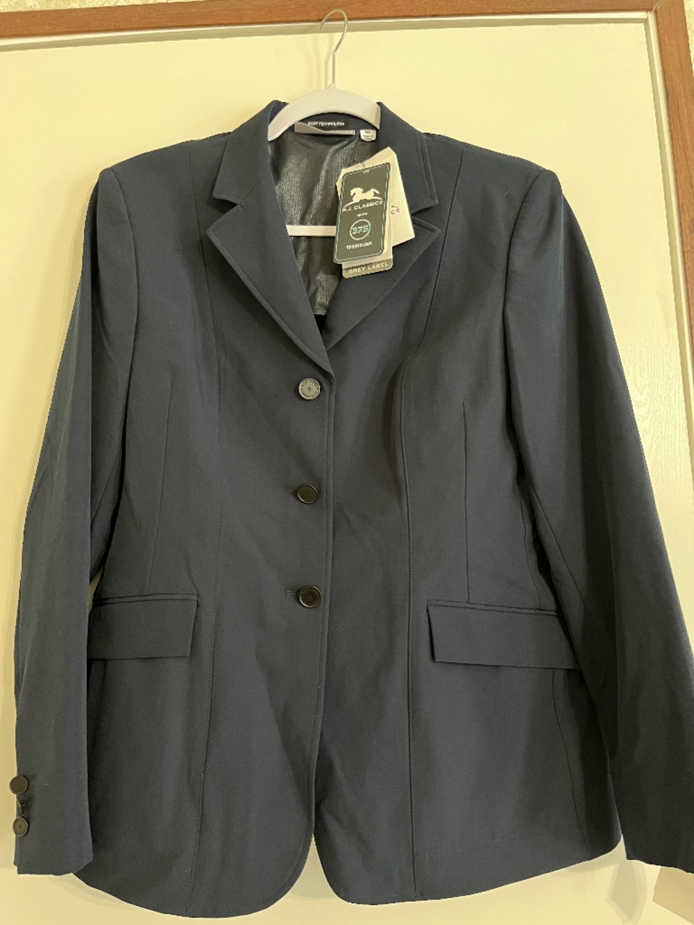 R.J classics Navy Blue equestrian show coat ladies 8